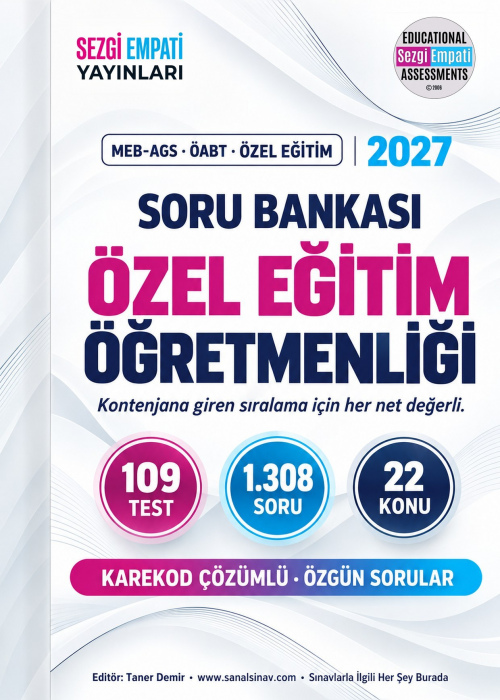 ÖABT Özel Eğitim Soru Bankası-1 (109 Test, 1308 Soru)